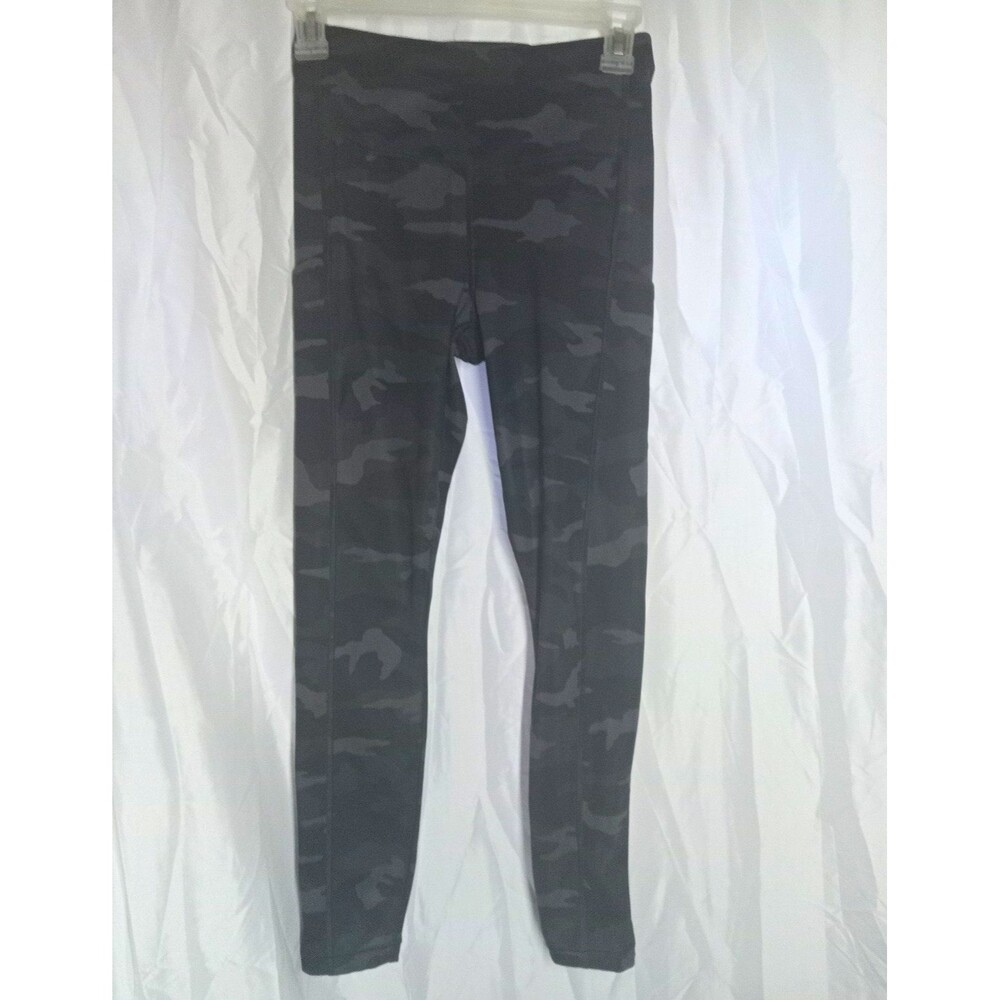 Athleta Ultimate Camo High Rise 7/8 Ankle Leggings Stretch XS Gray/Black